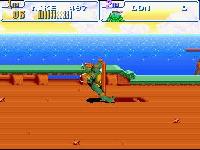 une photo d'Ã©cran de Teenage Mutant Ninja Turtles IV - Turtles In Time sur Nintendo Super Nes